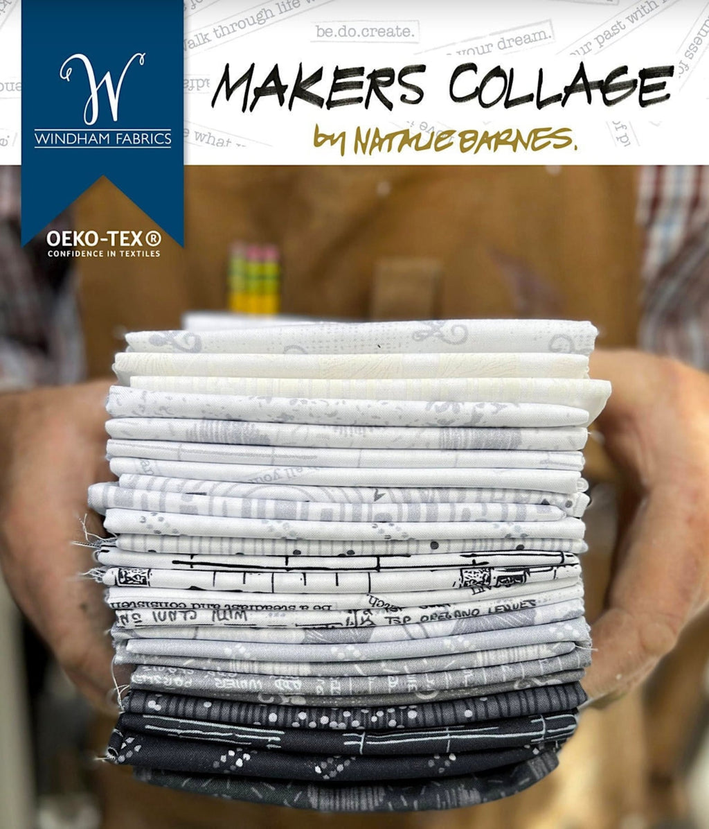 Maker's Collage Fat Quarter Bundle - 24 Fat Quarters Designed by Natalie Barnes