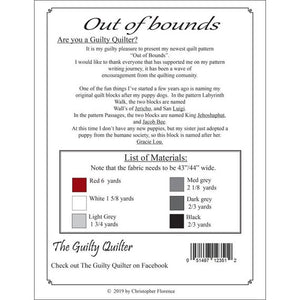 Out of Bounds Pattern designed by Christopher Florence