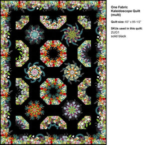 One Fabric Kaleidoscope Pattern.