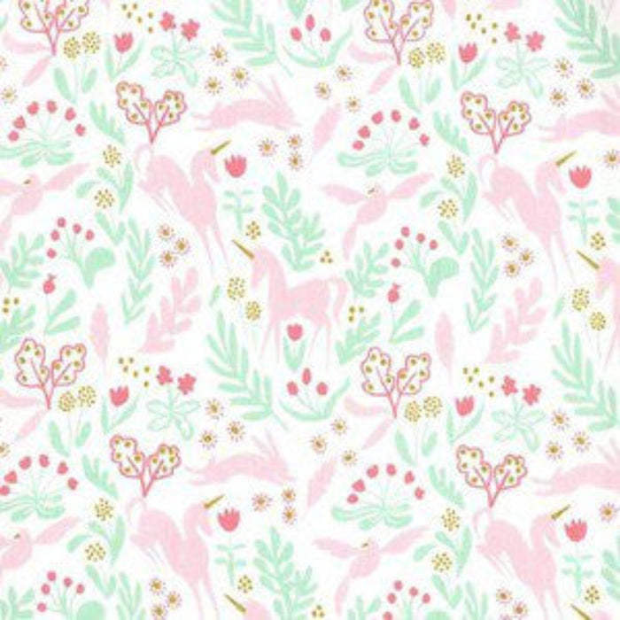Magic BY Sarah Jane - Magic Folk in White Metallic.Priced per 25cm.